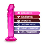 B Yours - Sweet n' Small 6 Inch Dildo With Suction Cup by Blush from LoveMart Co.