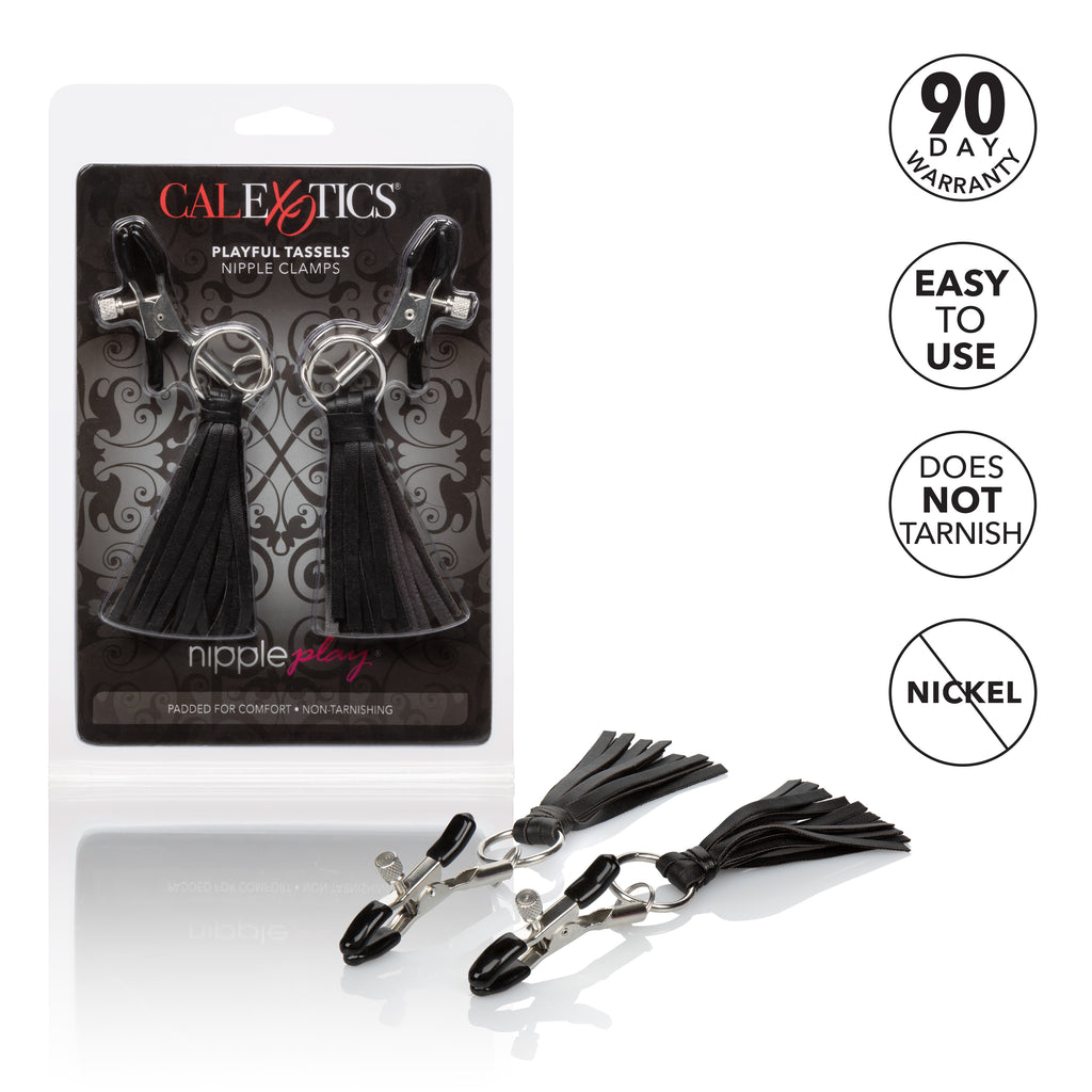 Nipple Play Playful Tassels Nipple Clamps by CalExotics from LoveMart Co.