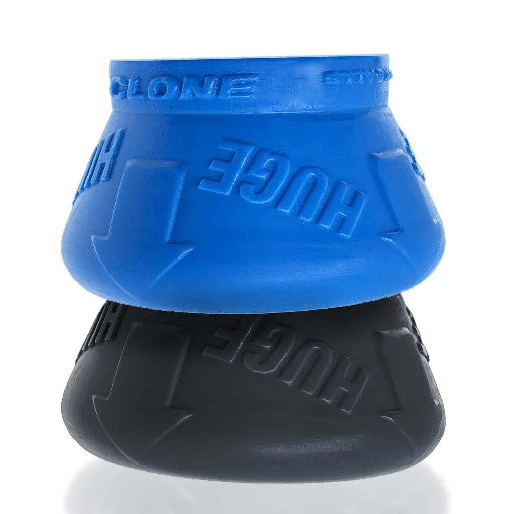 Clone Duo Huge - 2-Pack Ballstretcher - Pool Blue / Black by Oxballs from LoveMart Co.