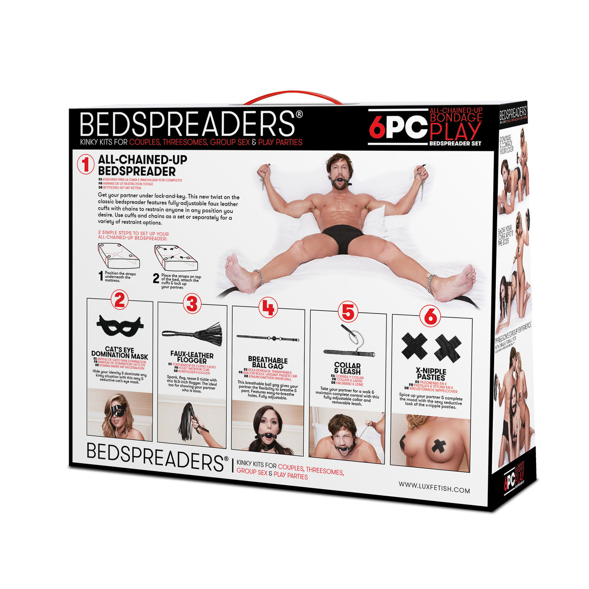 Master-Slave Domination Chain-Me-Up 6pc Bedspreaders Set by Last Lixxx from LoveMart Co.
