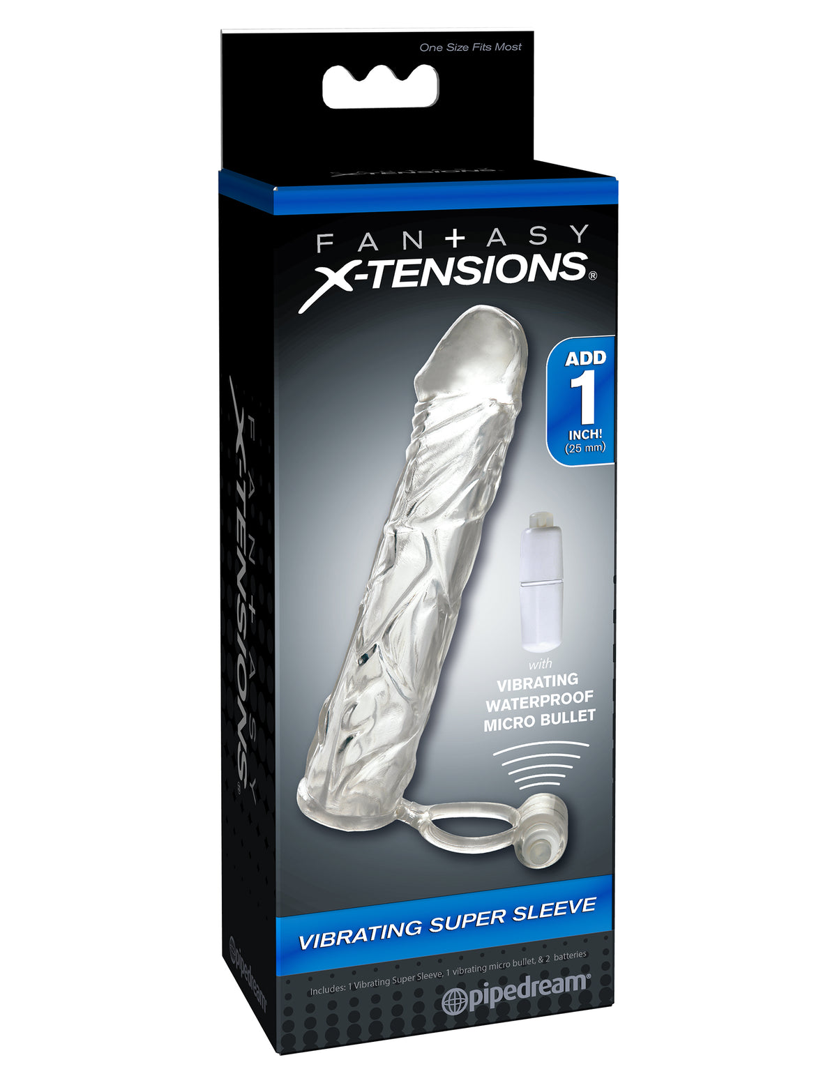 Fantasy X-Tensions Vibrating Super Sleeve by Pipedream from LoveMart Co.