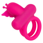 Silicone Rechargeable Dual Butterfly Ring by CalExotics from LoveMart Co.