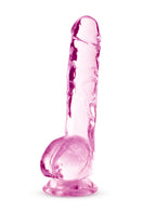 Naturally Yours - 8 Inch Crystalline Dildo - Rose by Blush from LoveMart Co.