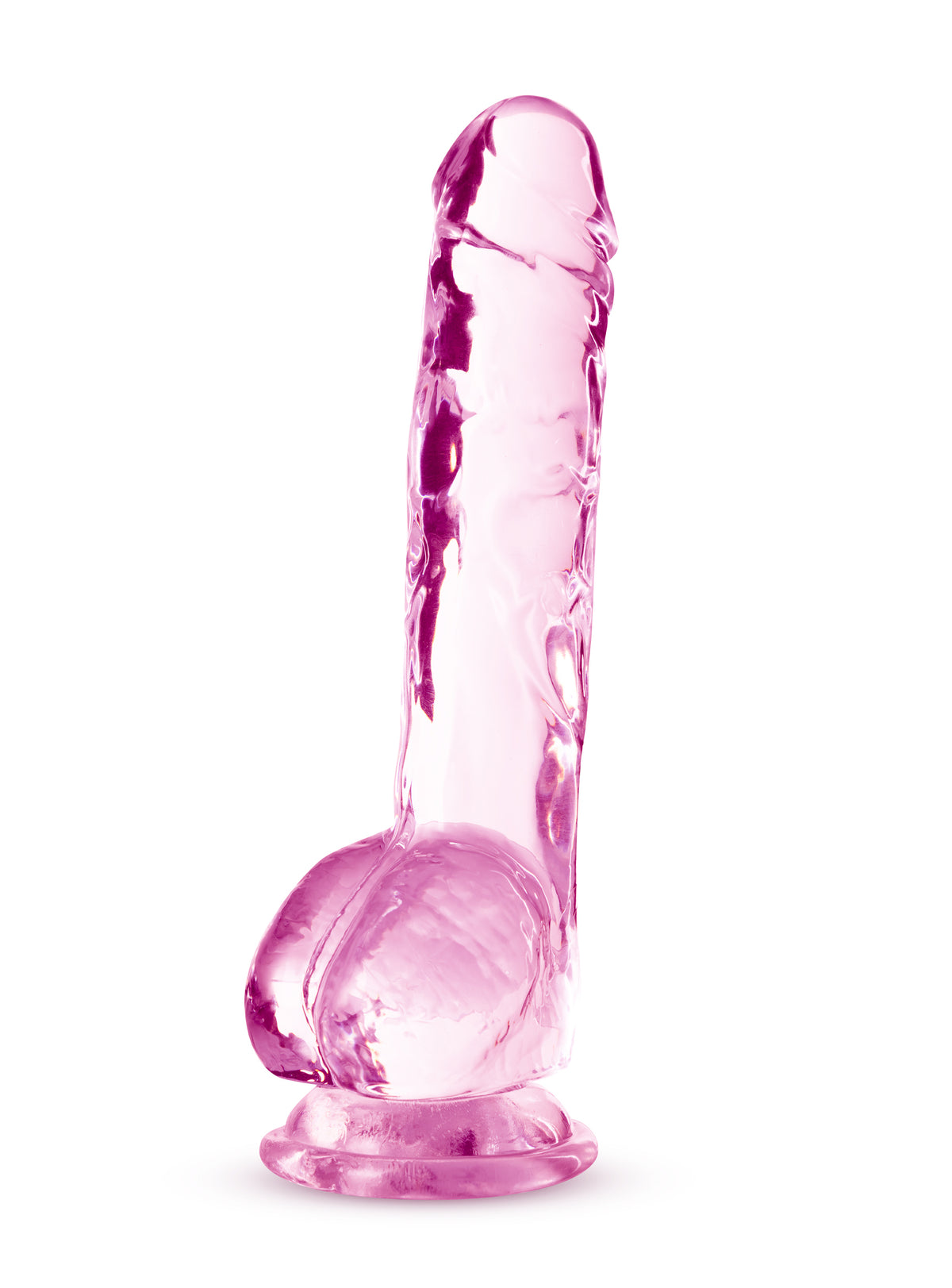 Naturally Yours - 8 Inch Crystalline Dildo - Rose by Blush from LoveMart Co.