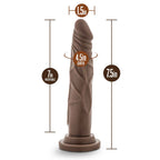 Dr. Skin Silicone Dr. Carter 7 Inch Dong With Suction Cup Chocolate by Blush from LoveMart Co.