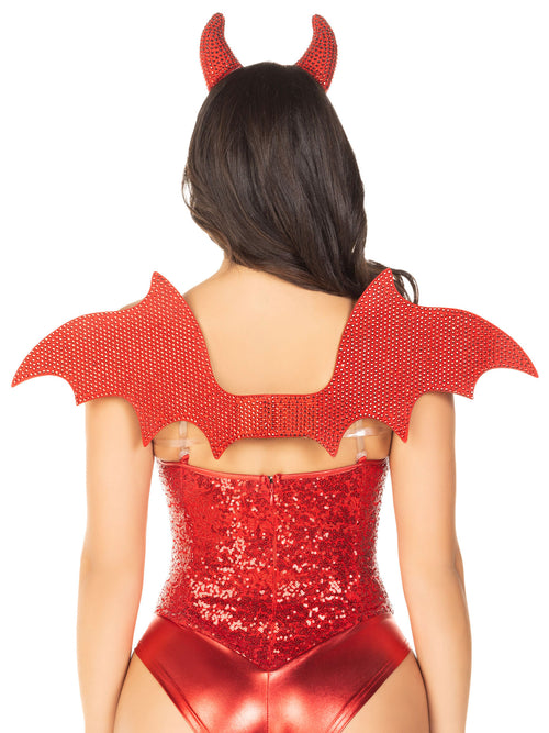 2 Pc Devil Kit, Includes Wings and Headband by Leg Avenue from LoveMart Co.