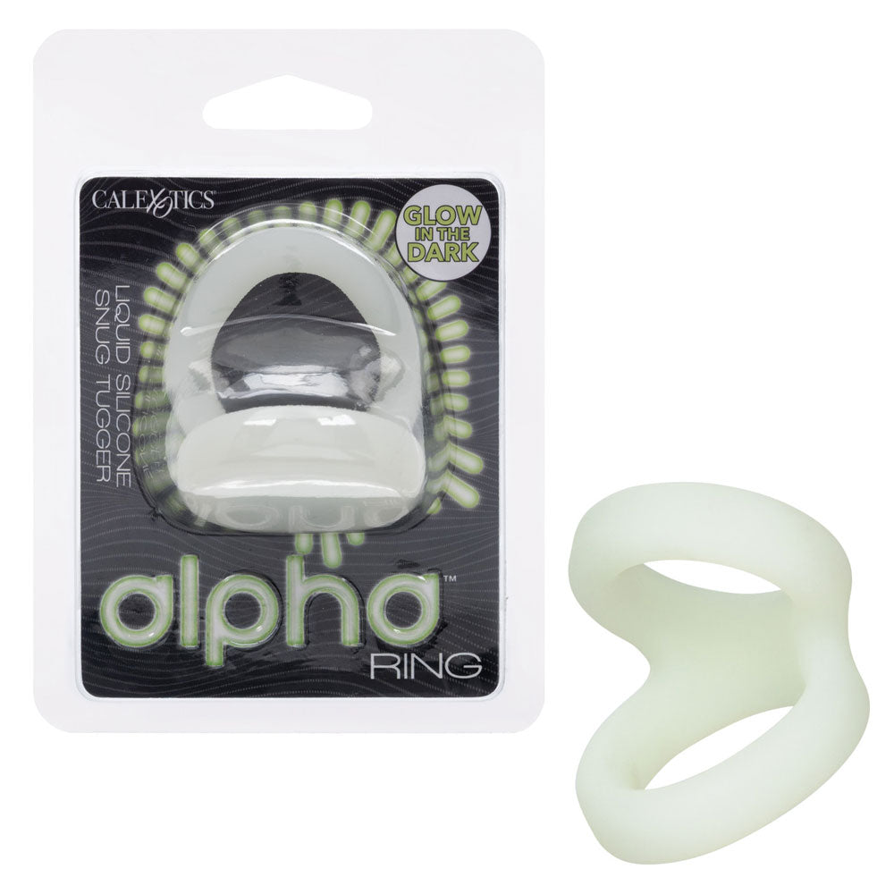 Alpha Liquid Silicone Snug Tugger - Glow-in-the-Dark by CalExotics from LoveMart Co.