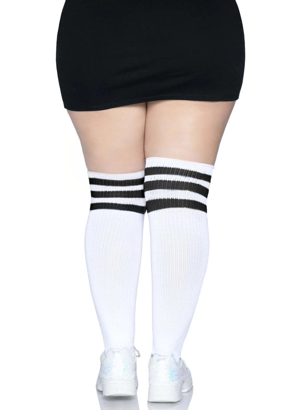 Over the Knee Athletic Socks - 1x/2x - /black by Leg Avenue from LoveMart Co.