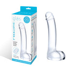 7 Inch Realistic Curved Glass G-Spot Dildo by Electric Novelties from LoveMart Co.