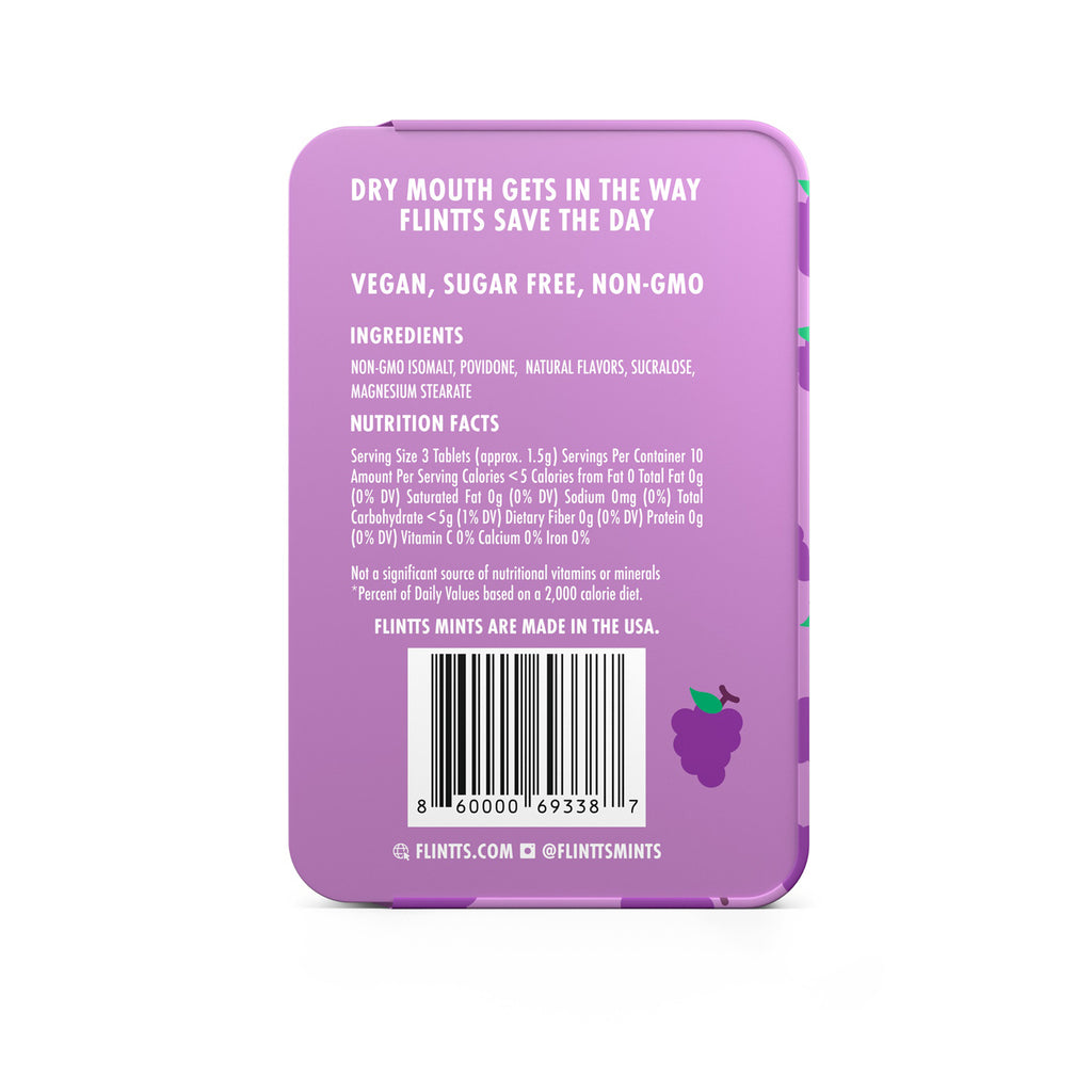 Flintts Mouth Watering Mints Luxury Grape - F-Strength 125 by Flintts Mints from LoveMart Co.
