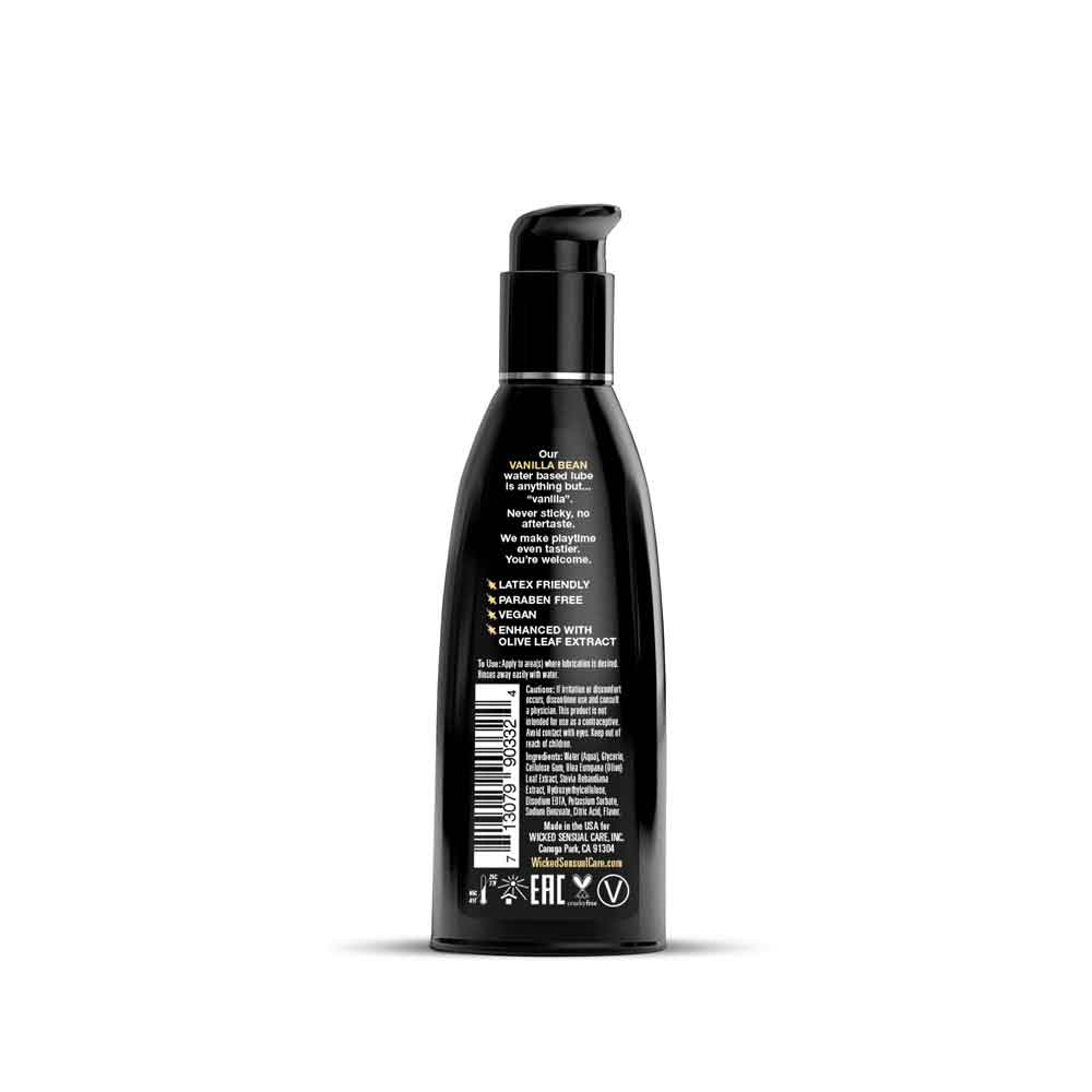 Vanilla Bean Flavored Water Based Intimate Lubricant - 2 Fl. Oz. by Wicked Sensual Care from LoveMart Co.