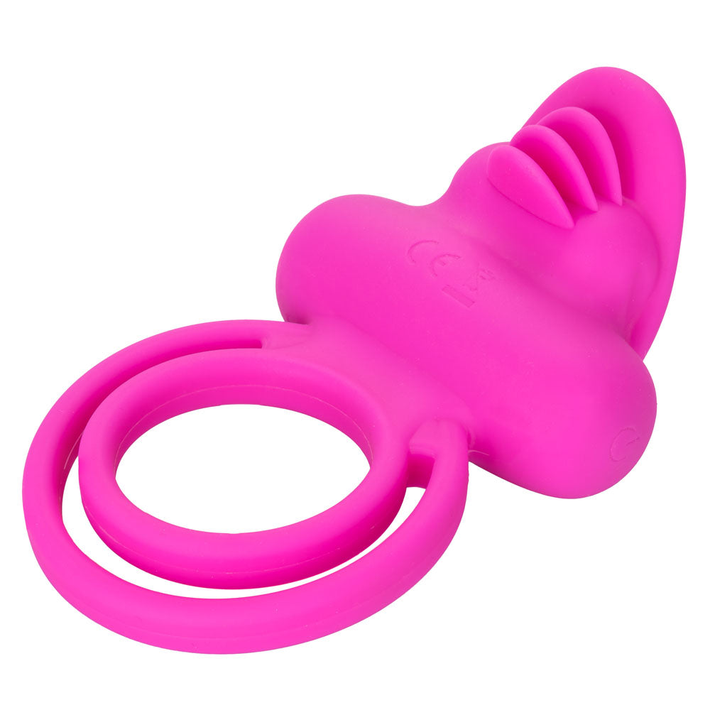 Silicone Rechargeable Dual Clit Flicker Enhancer by CalExotics from LoveMart Co.