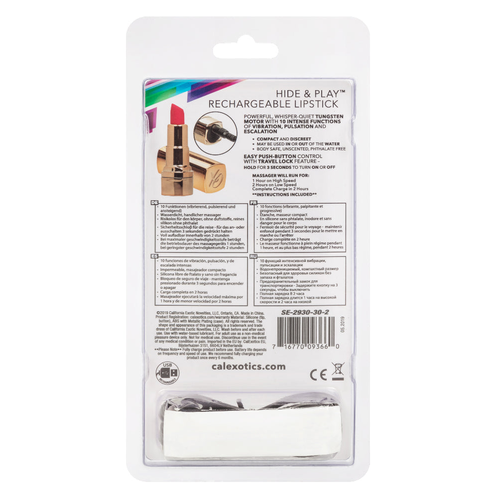 Hide and Play Rechargeable Lipstick by CalExotics from LoveMart Co.