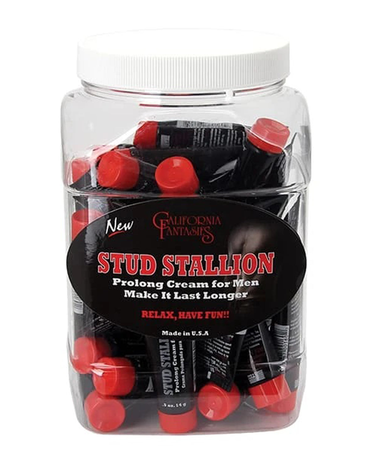 Stud Stallion -36 Count Bowl - 0.5 Oz. Tubes by California Fantasies from LoveMart Co.