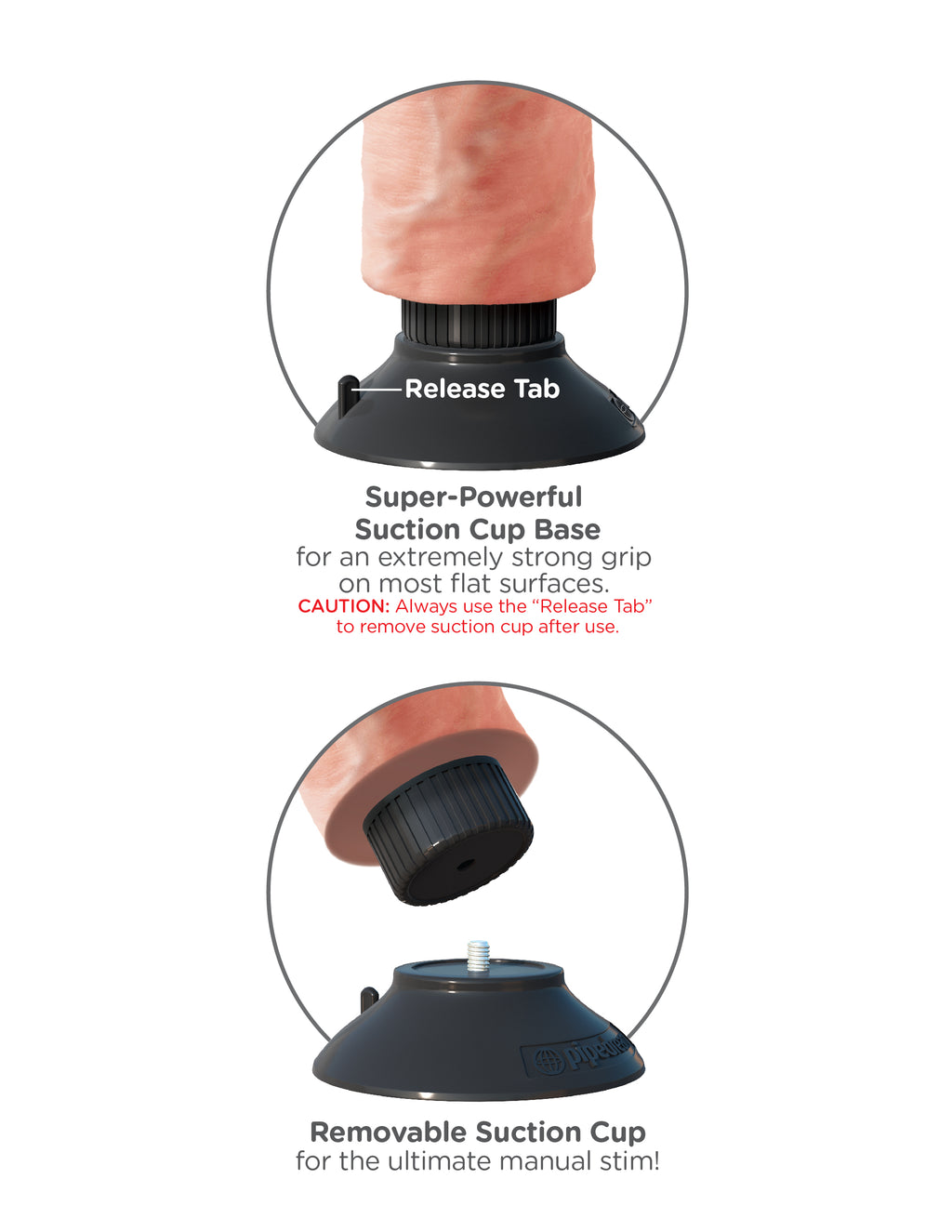 King Cock 8-Inch Vibrating Cock - Light by Pipedream from LoveMart Co.