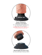 King Cock 8-Inch Vibrating Cock - Light by Pipedream from LoveMart Co.