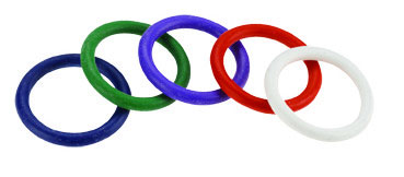Rubber C-Ring Set - 1.25 Inches - Rainbow by Spartacus from LoveMart Co.