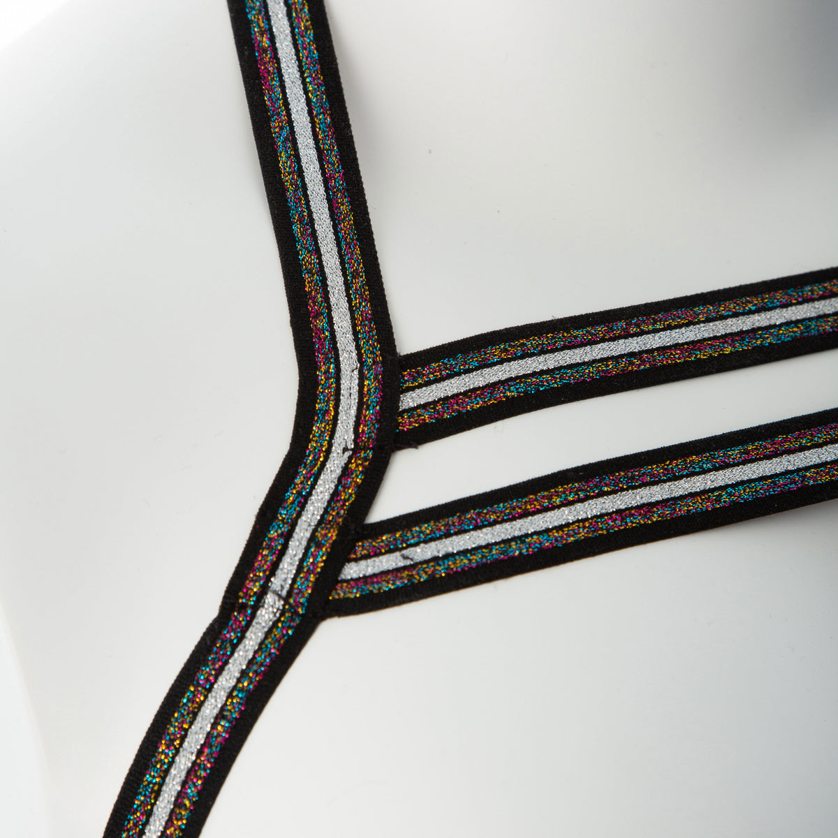 Gender Fluid Silver Lining Harness - Large/xxlarge - Multi-Color by Voodoo Toys from LoveMart Co.