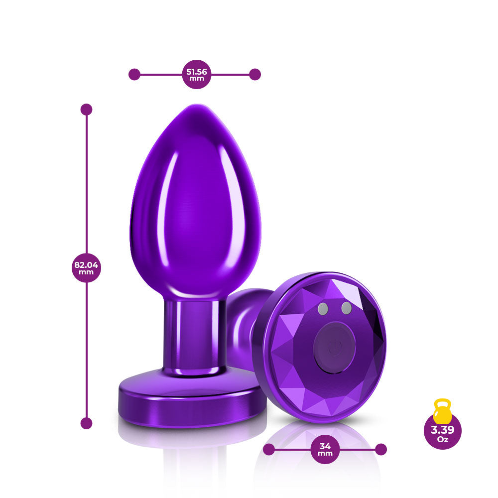 Vibrating Metal Remote Plug - Medium by Viben from LoveMart Co.