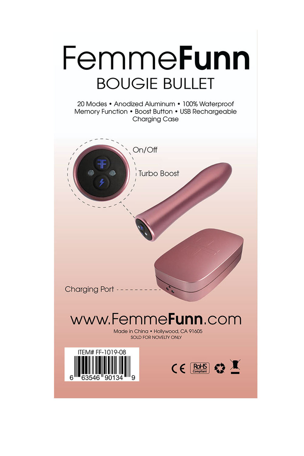 Bougie Bullet - Rose Gold by Femme Funn from LoveMart Co.