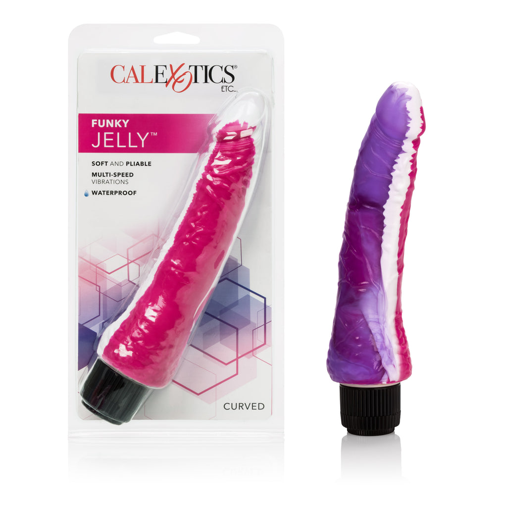 Funky Jelly Vibe 7.5 Inches - Pink/purple by CalExotics from LoveMart Co.