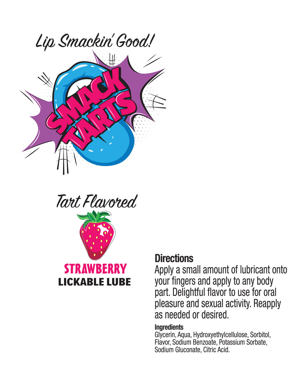 Smack Tarts 2oz Lickable Flavored Lubricant - Strawberry by Little Genie from LoveMart Co.
