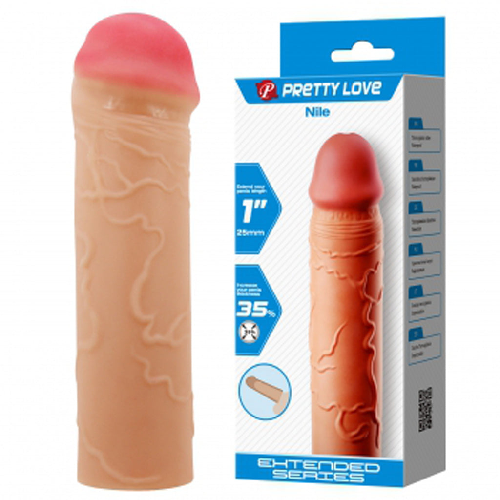 Nile Extended Penis Sleeve - Light by Pretty Love from LoveMart Co.