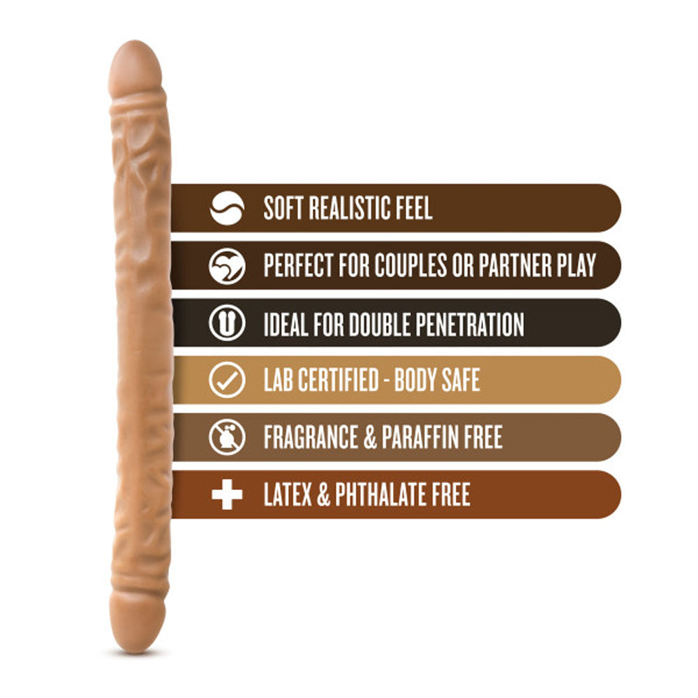 Dr. Skin - 18 Inch Double Dildo - Mocha by Blush from LoveMart Co.