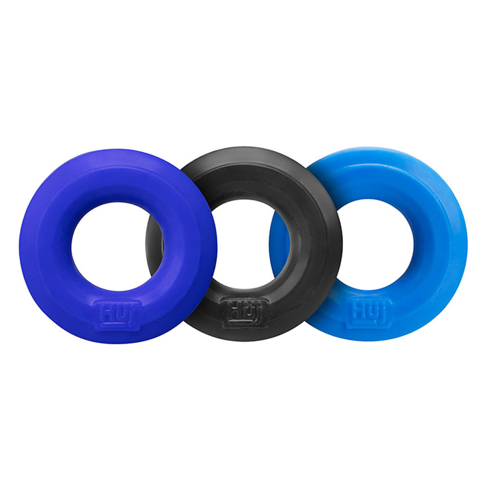 Hunkyjunk Huj3 C-Ring 3 Pk - Blue / by Oxballs from LoveMart Co.
