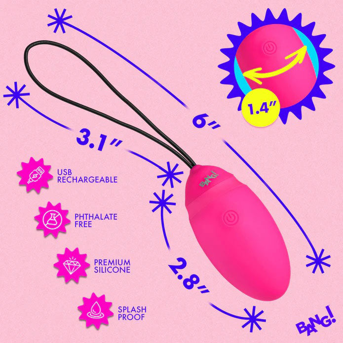 Vibrating Silicone Egg With Digital Remote by XR Brands from LoveMart Co.