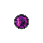Round Gem Gunmetal Metal Plug - Sm by Viben from LoveMart Co.