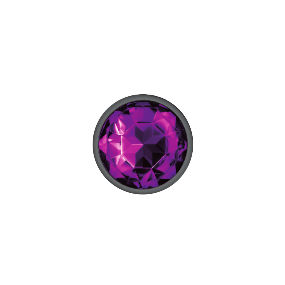 Round Gem Gunmetal Metal Plug - Sm by Viben from LoveMart Co.