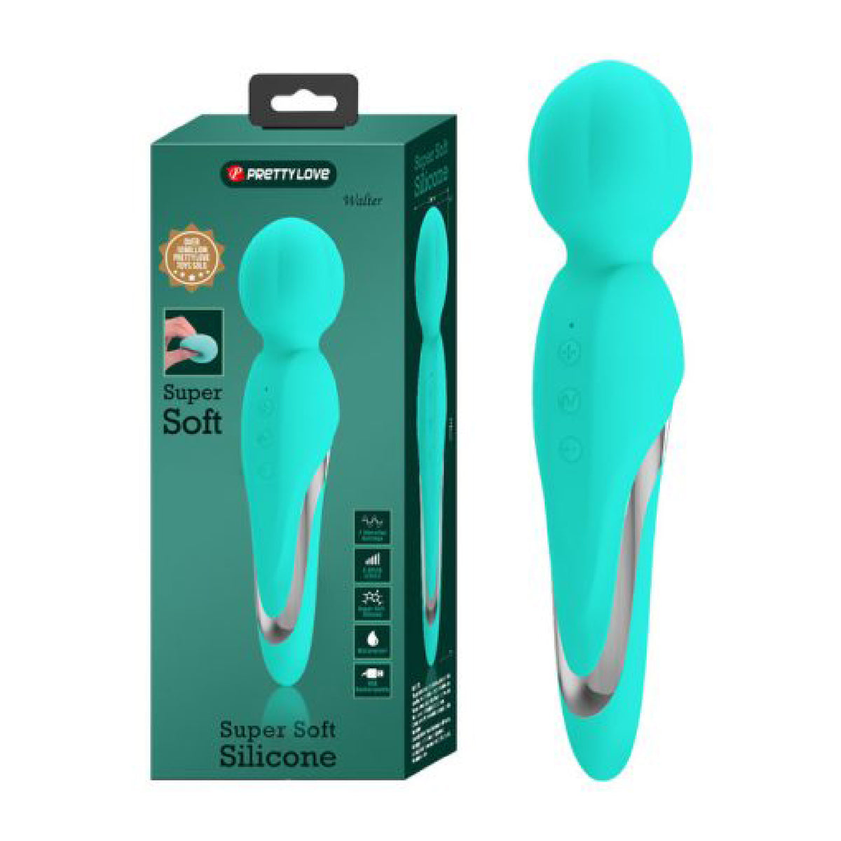 Walter Super Soft Silicone Wand - Seafoam by Pretty Love from LoveMart Co.