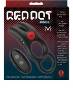 Red Dot Vibrating Cock Ring V1 With Remote - Black/red by Icon Brands from LoveMart Co.
