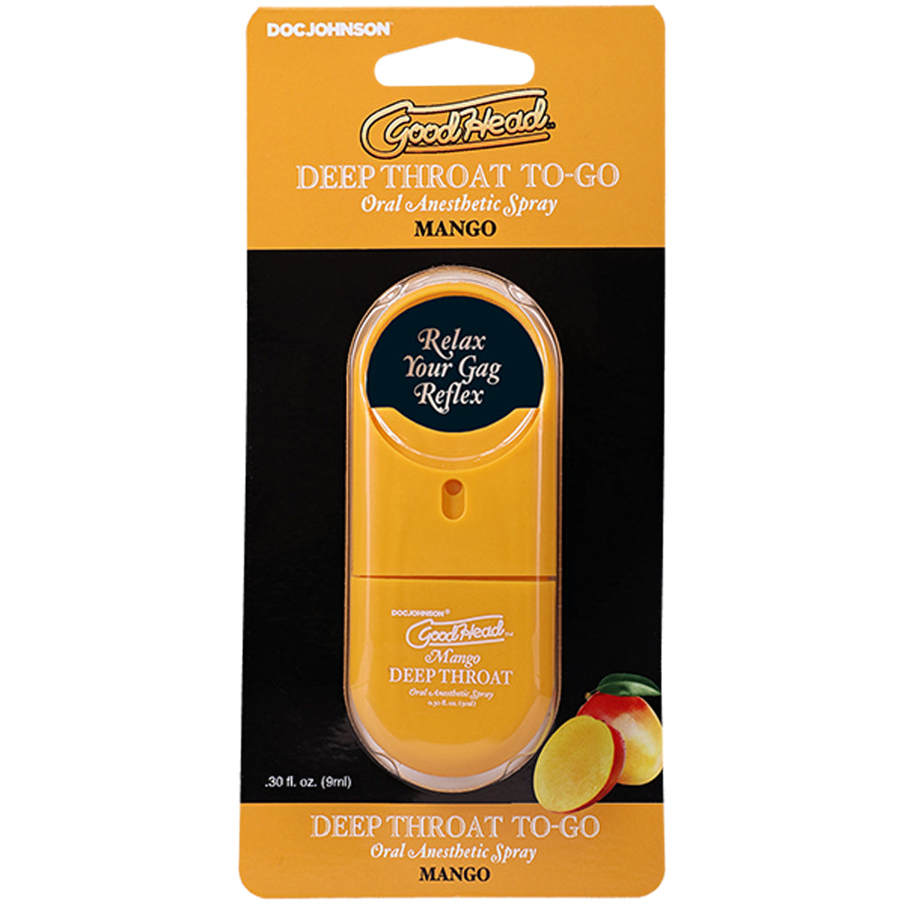 Goodhead Deep Throat Spray to Go Mango .30fl Oz by Doc Johnson from LoveMart Co.
