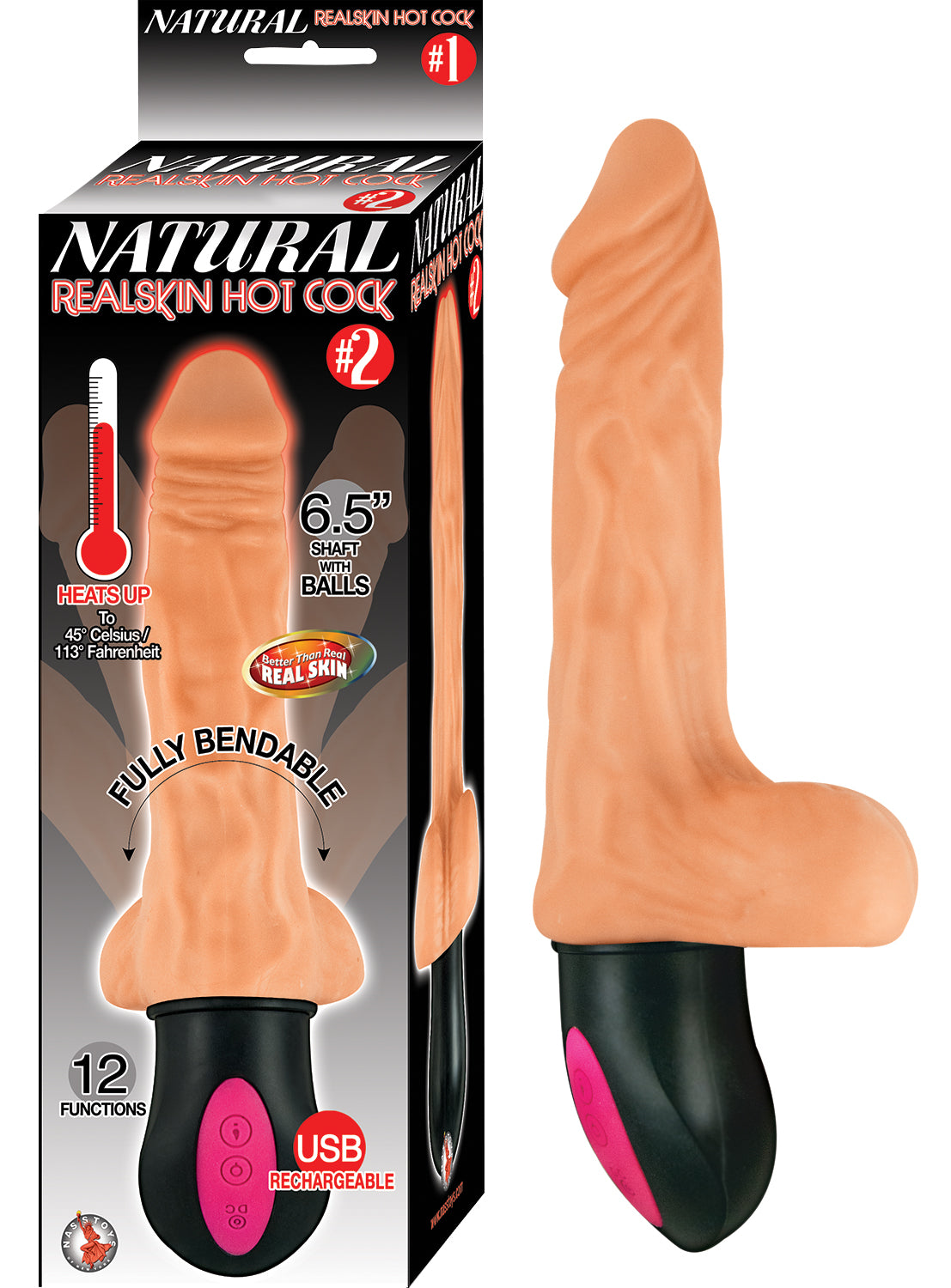 Natural Realskin Hot Cock #2 - Flesh by Nasstoys from LoveMart Co.