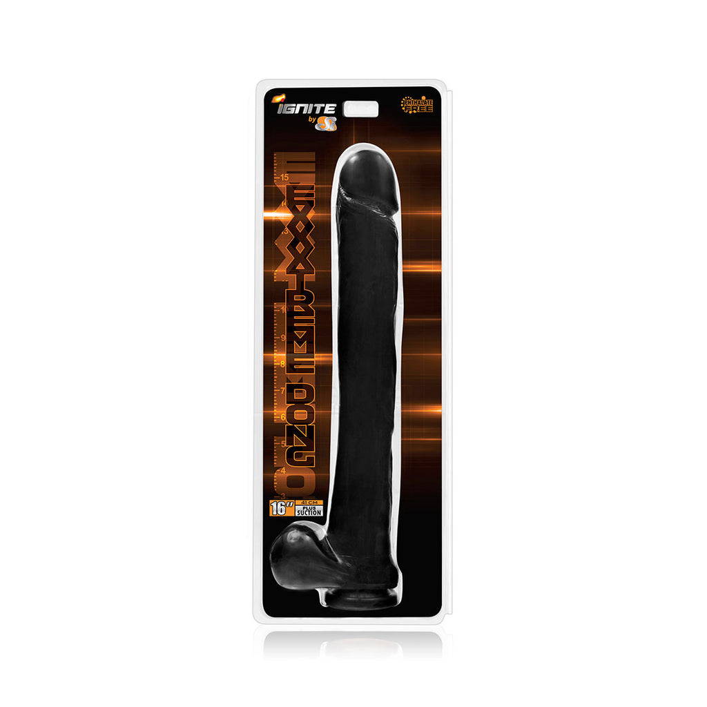 16" Exxxtreme Dong W/suction by Ignite Cockrings from LoveMart Co.