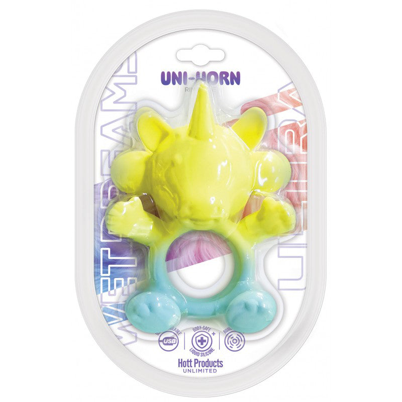 Uni-Horn Cock Ring Vibe - Wet Dreams Ultra by Hott Products from LoveMart Co.