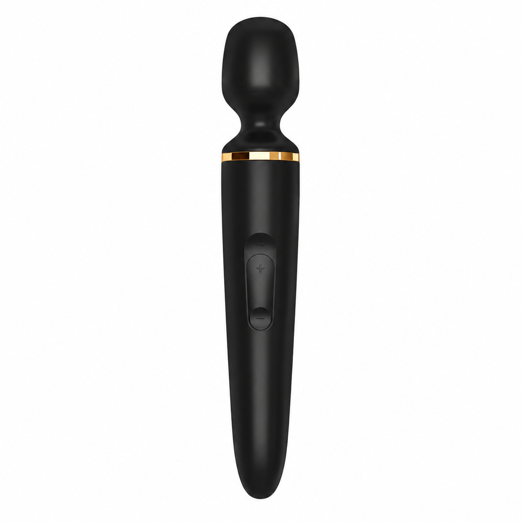 Black Wand Massager with Gold Accent