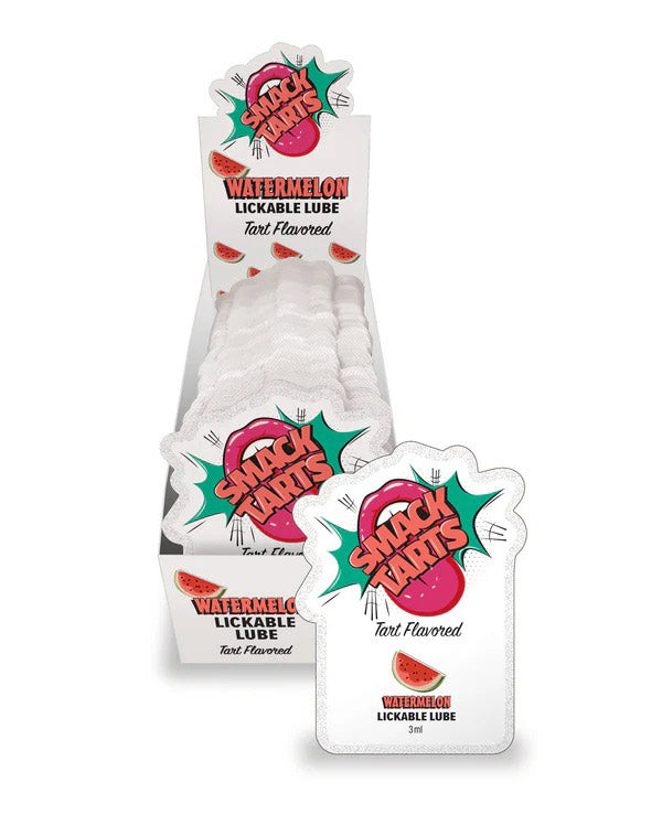 Smack Tarts Lube 3ml Pouch Display 36pc - Sour Watermelon by Little Genie from LoveMart Co.