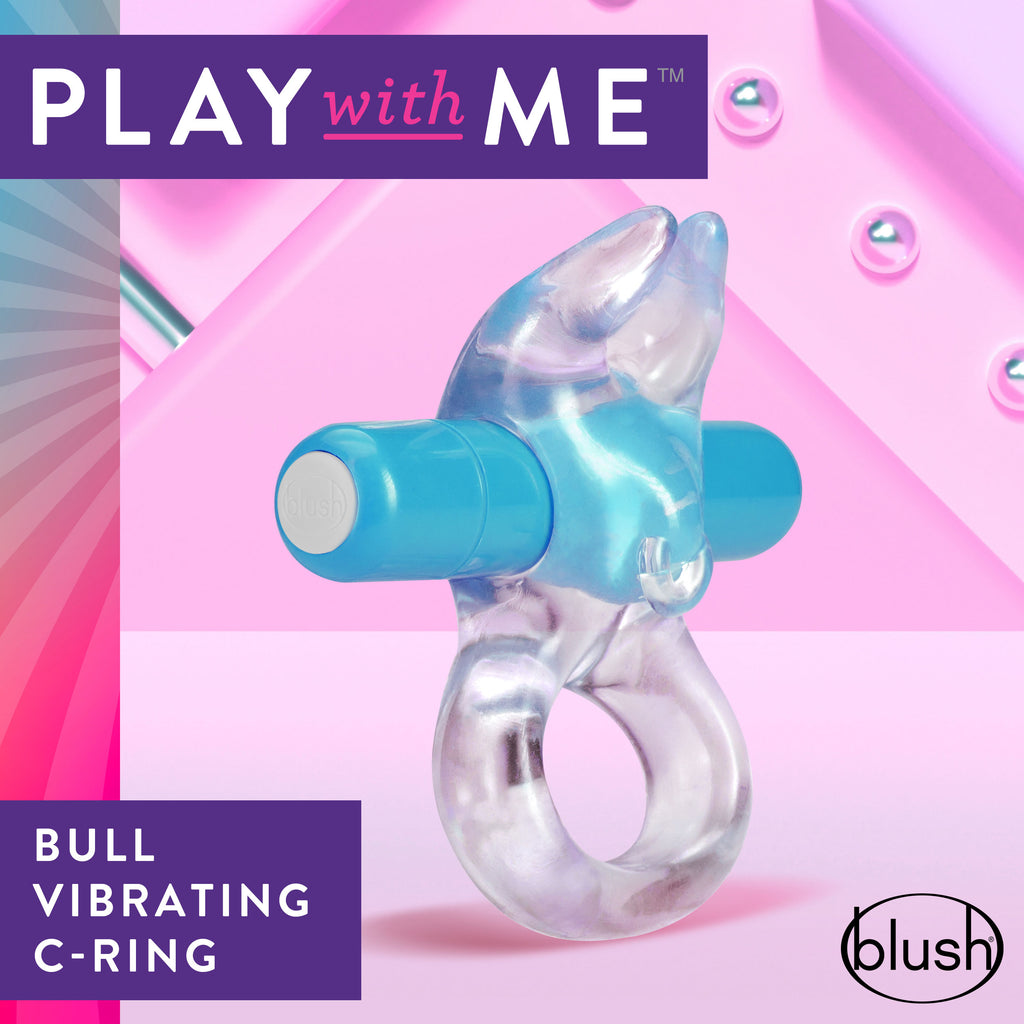 Play With Me Bull Vibrating C-Ring by Blush from LoveMart Co.