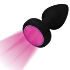 7x Light Up Rechargeable Anal Plug - Small by XR Brands from LoveMart Co.