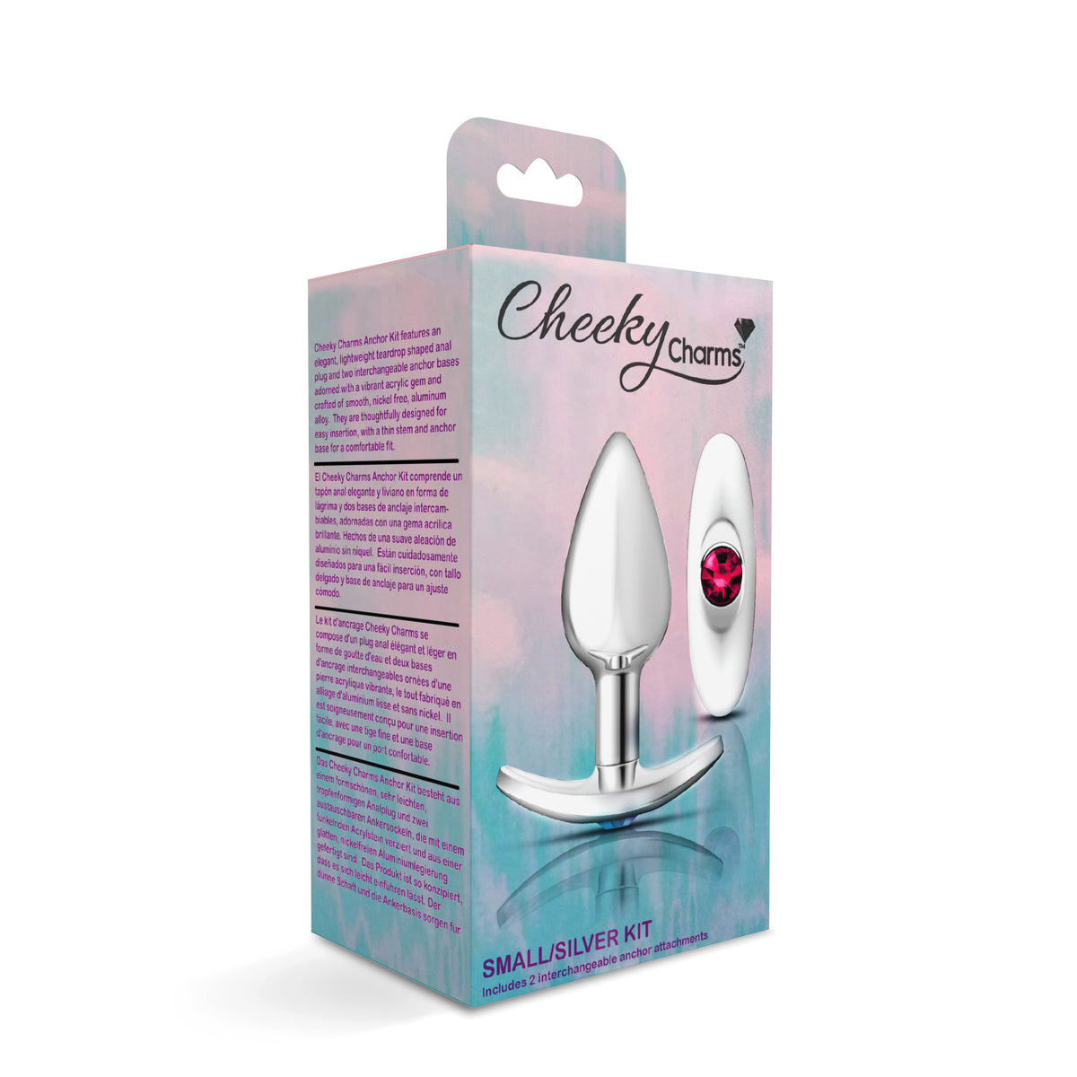 Silver Anchor Buttplug Kit - Clear Iridescent/ by Viben from LoveMart Co.