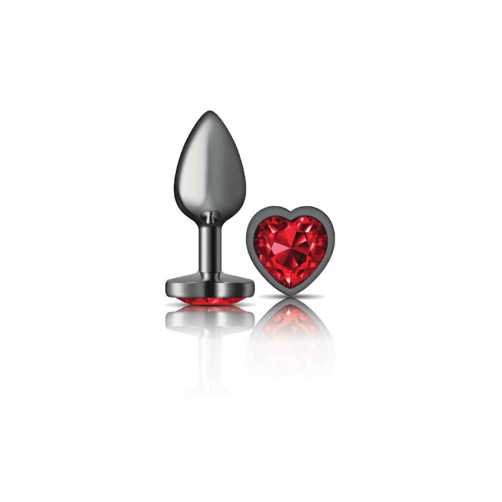 Deep Heart Gem Gunmetal Metal Plug - Sm by Viben from LoveMart Co.