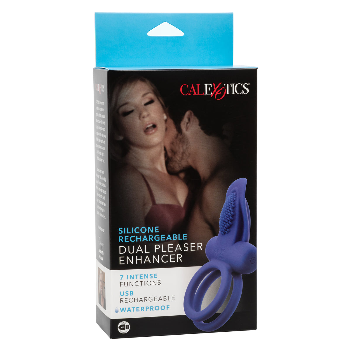 Silicone Rechargeable Dual Pleaser Enhancer by CalExotics from LoveMart Co.