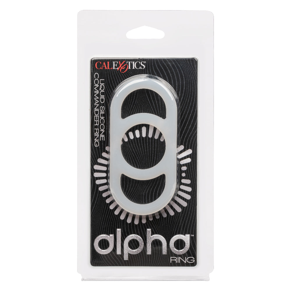 Alpha Liquid Silicone Commander Ring - Natural by CalExotics from LoveMart Co.