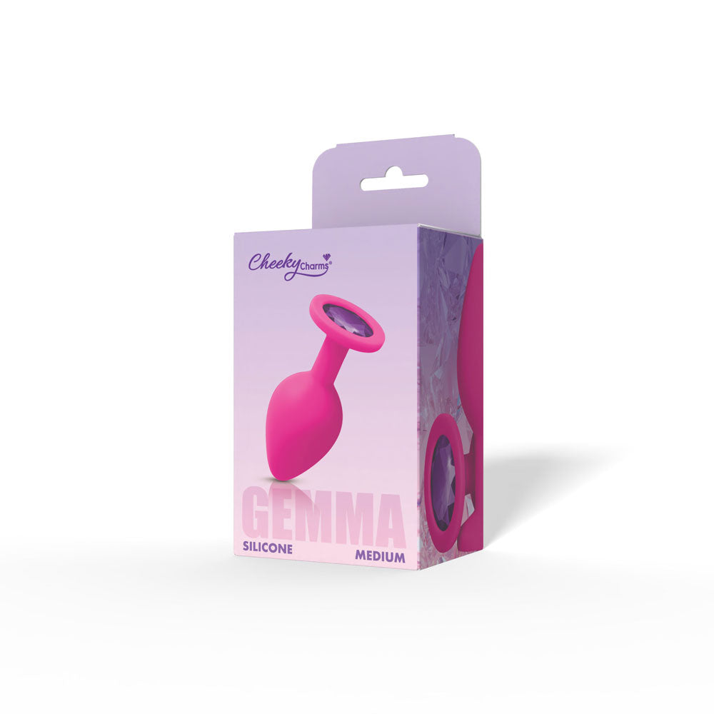 Gemma Purple Gem Silicone Plug - Medium by Viben from LoveMart Co.
