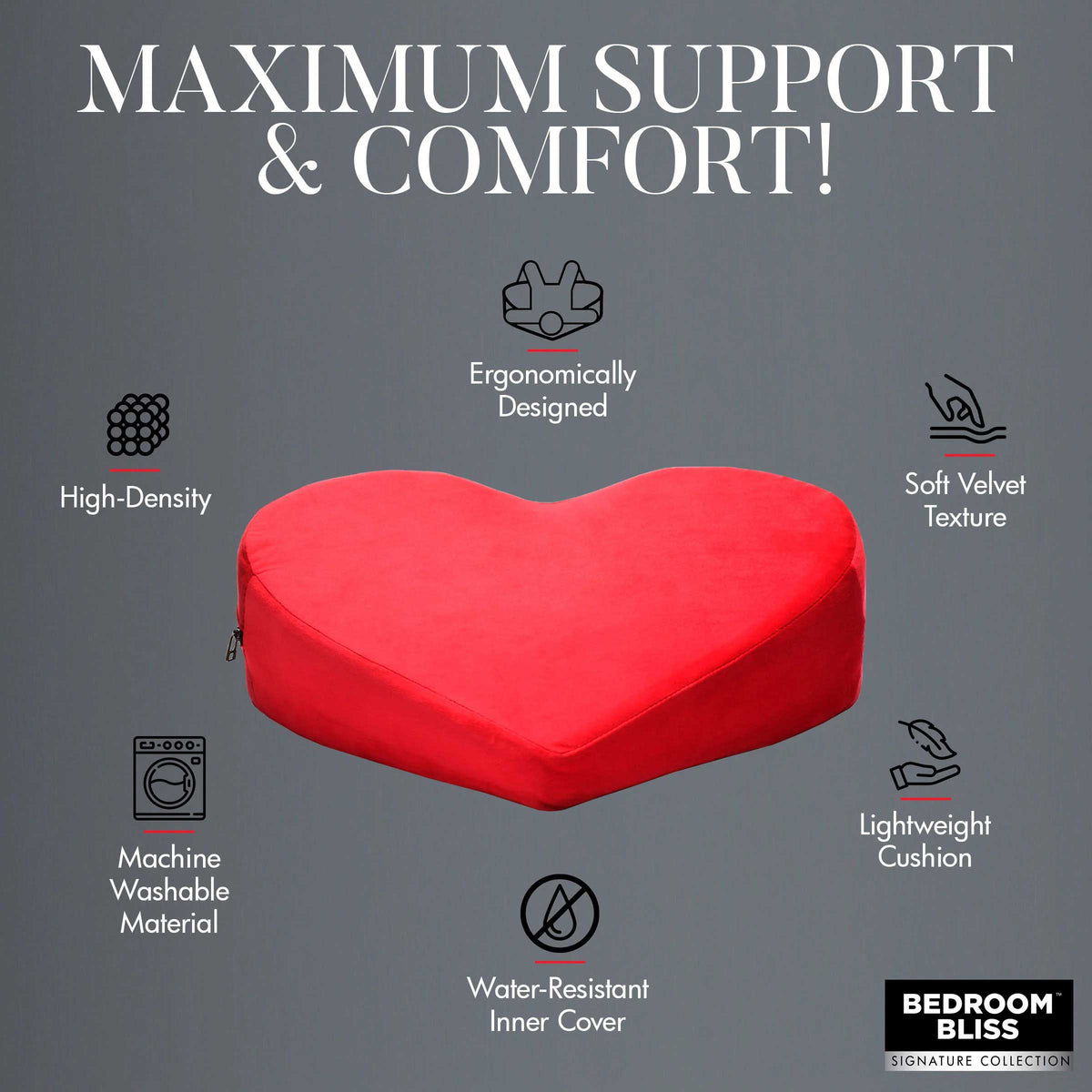 Love Pillow Heart Pillow by XR Brands from LoveMart Co.