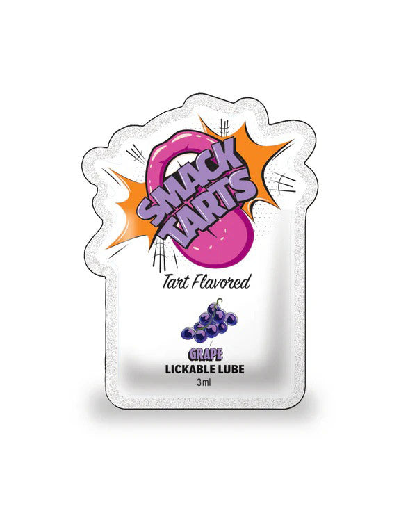 Smack Tarts Lube 3ml Pouch Display 36pc - Sour Grape by Little Genie from LoveMart Co.