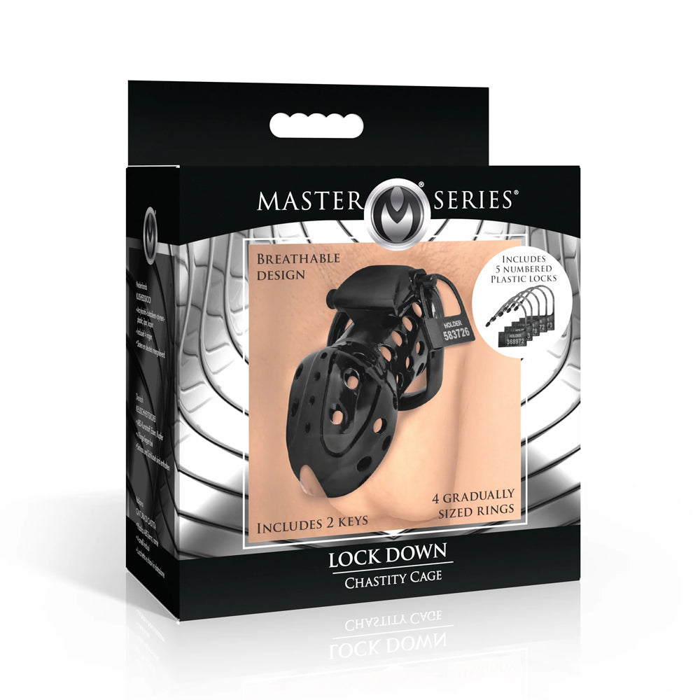 Lock Down Chastity Cage by XR Brands from LoveMart Co.